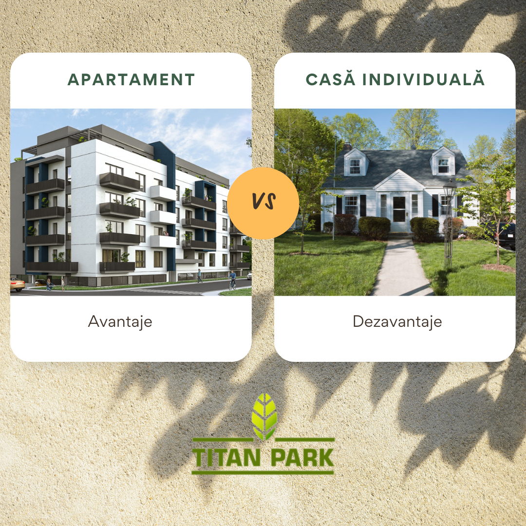 Descoperă care sunt avantajele locuirii într-un apartament în comparație cu o casă la individuală,